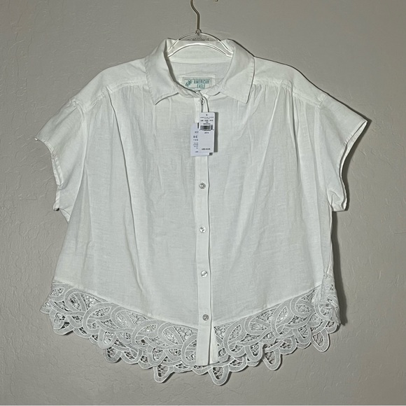 NWT American Eagle Oversized Resort Shirt - Picture 1 of 7